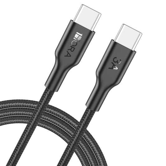 1Hora CAB272 1M USB Type-C to USB Type-C Polyester Braided Cable